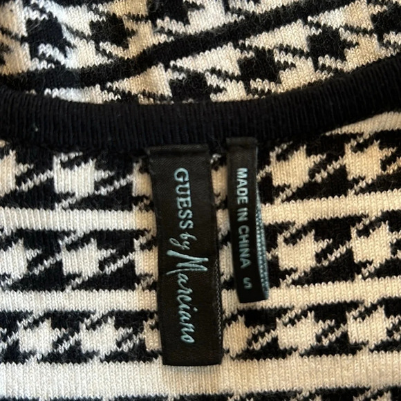 Guess by Marciano black and white low cut sweater dress size S - Picture 13 of 14